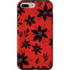 Floral Aesthetic Flower Botanical Patter Custodia per iPhone 7 Plus/8 Plus Dark Horror Rosso Morbido Grunge Fiori Motivo Floreale Goth Scuro