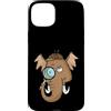 Mammoth stone age Neanderthal Elephant a Custodia per iPhone 15 Plus Mammut Detective con lente d'ingrandimento