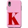Retro Large Initials - Accessories by B. Custodia per iPhone XR Personalized Initial Letter K Monogram Name