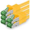 1aTTack.de CAT7 Cavo di rete LAN 5x 1m 10Gbps Ethernet SFTP - giallo | Cavo Internet schermato SFTP PIMF LSZH per gaming, cavo patch con connettore RJ45 per PS5, Xbox, router e switch