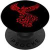 Embercore Tees and Phoenix Arcana Gifts Fictional Phoenix Creatura In Volo Illustrazione Rosso PopSockets PopGrip Adesivo
