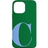 Retro Large Initials - Accessories by B. Custodia per iPhone 13 Pro Max Personalized Initial Letter C Blue Minimalist Monogram Name