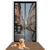 LZJD Zanzariera Magnetica 75 x 280 cm Chiusura Automatica Tenda Magnetica Zanzariera Porta Facile da Installare per Porte da Balcone/Cantine/Terrazze, Nero