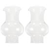 MAGICLULU Paralume in Vetro per Lampada a Petrolio 2 Pezzi, Copertura Trasparente 3 Cm di Diametro, Protezione Occhi e Illuminazione Chiara per Decorazione Casa