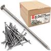 Lun Fix Chiodi metallici 8,0 x 275 mm - 5 kg (circa 45 pezzi) chiodi per legno per lavori di costruzione, chiodi da costruzione non zincati da 11, chiodi in acciaio da 275 mm lunghi grezzi a testa