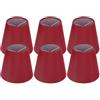 Jwthee Paralumi per lampade da tavolo, 6 pezzi piccoli paralumi paralumi per lampadari paralumi in tessuto paralumi in tessuto per lampadina E14 (Vino Rosso)