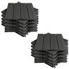 EUGAD 22 pezzi DIY Piastrella da giardino Terrazza Mattonelle Pavimento per casa in WPC Doghe Legno 30x30 cm Carbone-Nero