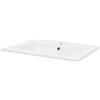 ML DESIGN modern living ML-Design Lavabo in Ceramica Bianca 61x16,5x46 cm Lavandino da Incasso Rettangolare Moderno Bacinella Lavamani per il Bagno e Toilette Lavello con Scarico Standard Foro per Rubinetto e Troppopieno