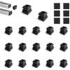YouU 13x13mm Tappi Tubi Lamelle per Piedi Tubulari Quadrati di Mobili Sedie Scrivania Tappo Tappi Terminali In Plastica 20 pezzi