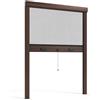 TANIASHOP Zanzariera per Finestra a Rullo Verticale con Frizione Riducibile Tagliabile in Altezza e Larghezza Kit Fai da Te Telaio in Alluminio Rete Fibra di Vetro Anti insetti (Marrone, 120x170cm)