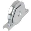 IBFM Ruota per cancelli con supporto interno 2 cuscinetti Gola V con scarico ART. 393/A IBFM (MM.120)