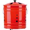Generico Barile Per Bruciare All'esterno - Contenitore Per Braciere, Vaso Per Inceneritore In Metallo | Pattumiera In Acciaio Inossidabile Smaltato, Secchio Da Campeggio Portatile A Prova Di Scintilla Con Cope