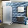 GT-LUX BOX DOCCIA ANGOLARE SCORREVOLE KARMEN ANTE IN VETRO CRISTALLO OPACO SATINATO 6mm QUADRATO - RETTANGOLARE - SEMICIRCOLARE (70X70 Quadrato)
