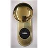 SECUREMME KIT RIVA SECUREMME PLACCA+POMOLO DIAMETRO 75 mm. IN OTTONE LUCIDO SINGOLA PER PORTA BLINDATA Q8 FORO DOPPIA MAPPA PZ 1