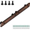 Eikuavons Corrimano in legno di pino, 120 cm, corrimano da parete, scale, corrimano in legno antiscivolo con supporti a parete, materiale di montaggio, montaggio laterale per scale, balcone, marrone