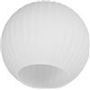 SHINEOFI Paralume Illuminazione Soffusa Bianco Design a Strisce Uniche in Vetro Sfera Copertura Lampada Rotonda per Lampade da Soffitto da Tavolo