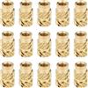 OTOTEC 50 dadi zigrinati filettati M3, 8 mm di lunghezza x 5 mm di diametro esterno, femmina, in ottone, per stampa 3D