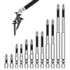QKNOSM Set di 12 punte per cacciavite, cacciavite, set di punte per trapano K5, antiscivolo, a croce