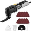 DEKOPRO Utensile Multifunzione Oscillante: DEKOPRO 300W Strumento Oscillante Kit 3000-22000OPM Elettro Multiutensile a Fili, 6 Velocità Regolabili, 3° Angolo di Oscillazione, per Legno, Plastica e Metallo