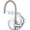 DomoDomo Elza Rubinetto da Cucina Flessibile, Miscelatore con Erogatore Flessibile Beige, 5 Anni di Garanzia del Produttore