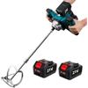 Eznaobo Agitatore per malta colorata a batteria, 24 V, senza spazzole, con attacco M14, 1700 W, 0-780 giri/min, 6 livelli regolabili, miscelatore industriale per materiali da costruzione in polvere (batteria