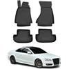 OMAC Tappetini in Gomma Tappetini Compatibili con Audi A5 Cabriolet Coupe 2009-2016 TPE Nero 4tlg