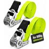 INTAKO Cinghie a Cricchetto 800kg 25mm - 4m / 6m - Verde (Ergolash) o Arancione - Confezione da 2 o 10 Pezzi (Verde (Ergolash), 4m (2 Pezzi))