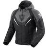 REV'IT! Revit Quantum 3 H2O impermeabile Giacca tessile moto, nero/grigio scuro, M