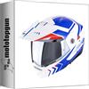 MOTOTOPGUN scorpion casco integrale per moto adx-2 lewis bianco blu rosso taglia m mototopgun 89-504-236-04
