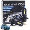 Esselle Parts Kit LED H19 Compatibile Fiat 500e 500 Elettrica 8000 Lumen 6000K Bianco Freddo CANBUS Plug & Play Anabbaglianti Abbaglianti