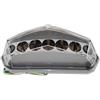 LEXUS Fanale posteriore Derbi Senda per 50 cc dal 2006 a NC 11338 Stato. Luce posteriore bianca a LED tipo lexus con frecce integrate e stop per Senda dopo il 2005, lunghezza 145 mm, larghezza 36 mm,