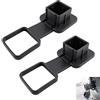 Fwobumy Set di 2 coperture per gancio di traino da 2 pollici, coperchio ricevitore gancio antipolvere quadrato protezione in gomma 5 cm, tappo tubo auto universale per gancio rimorchio auto SUV camion