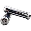 Hikneccty Per Harley Yamaha Honda Suzuki Universale 25mm 1 Parti Manubrio Moto Cromato Teschio Bar End Moto Impugnature a Mano
