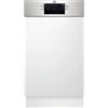AEG FEE73407ZM Integrierbarer Geschirrspüler, 9 Maßgedecke, 45 cm breit, AutoOff, AirDry, QuickLift, edelstahl