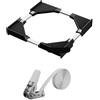 EKalgretrA Kit Sovrapposizione Lavatrice Asciugatrice Lavanderia multifunzionale Lavatrice impilabile regolabile Stendino estensibile Supporto for lavatrice Kit Impilaggio Lavatrice(Black)