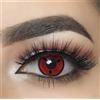 Mysa Lens® - Lenti a contatto colorate fantasiose e pazze per travestimenti e cosplay, effetto Naruto Sharingan Sazuke + soluzione per lenti da 10 ml + astuccio in omaggio, durata: 12 mesi, non graduate