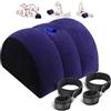 Prosixtoy Cuscino con manette per piedi, set da bondage, cuscino gonfiabile, per amore, per coppie, principianti, colore blu