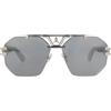 Philipp Plein Occhiali da Sole SPP077V Palladio lucido c/parti colorate 63/15/150 Uomo