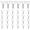 HoveeLuty 30 clip per gabbie metalliche, robuste clip zincate per gabbie, portatili a J per gabbie metalliche, gancio per porta a molla per accessori per uccelli piccoli animali accessori per uccelli