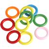 NVOQILIN Confezione da 10 anelli in legno naturale non finiti con vernice colorata per uccelli pappagalli giocattolo 2 cm 3,3 cm 4,1 cm