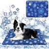 IHLOOTD Tappetino Refrigerante per Cani e Gatti, Tappetino Rinfrescante Autorefrigerante, Materasso Refrigerante Cani, Tappeto Fresco per Estate Interno ed Esterno (Bluscuro, 40 x 50 CM)