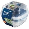 LocknLock TO GO Salad Bowl con contenitore per condimenti, posate e posate, 950 ml, 100% aria e impermeabile, lavabile in lavastoviglie e microonde, senza BPA, insalatiera to go