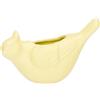 THUN - Cachepot giallo da parete uccellino, Eleganza Esotica - Gres, 13.5x5x9