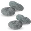 PARENCE.- Set di 4 spugne in metallo - 10 cm di diametro - perfette per pulizie pesanti - 4 pezzi