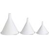KitchenCraft Set di 3 Imbuti in Plastica per Uso Alimentare, Diametri da 6,5 cm, 7,5 cm e 9,5 cm - Bianco