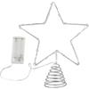 Ginger Ray Puntale per albero di Natale a forma di stella con luci, 25 cm, colore:
