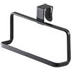 Yamazaki 6780 TOWER Towel Hanger S, black, Steel, 16 x 7 x 9.5 cm