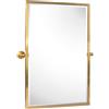 TEHOME Specchio girevole in metallo con cornice in metallo inclinabile, rettangolare, inclinabile, inclinabile, con angoli smussati, 28,5 x 36 cm