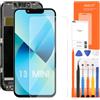 AGCUT Schermo LCD per iPhone 13 Mini LCD Display per iPhone 13 Mini A2481 A2626 A2629 A2630 A2628 5,4 pollici Set Schermo 3D Touch Screen Digitizer Montaggio + Kit di Riparazione (Nero Incell)