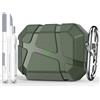 R-Fun per Custodia AirPods Pro 2, Custodia Protettiva In Silicone Antiurto, Compatibile con AirPods Pro 2a Generazione, con Design Scocca Rigida & Protezione Anti-Graffio,LED Frontale Visibile,Verde